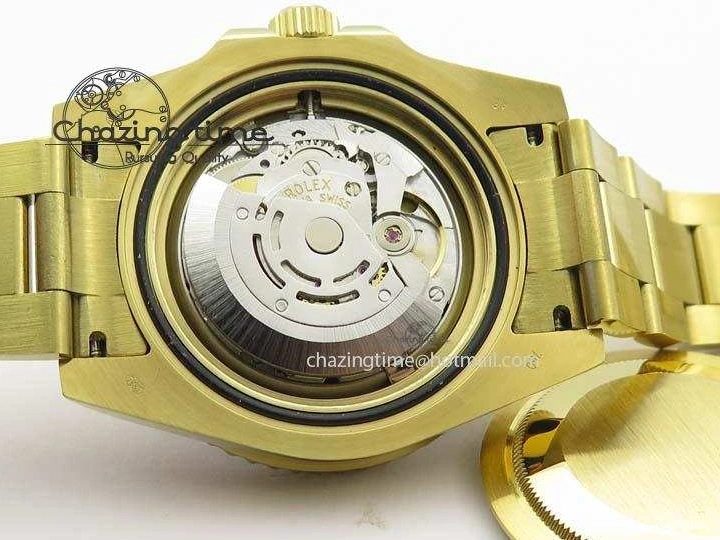 0414 GMT-Master II 116759 YG Bp-Maker Blue Ruby Crystal Bezel Black Dial On YG Bracelet A NewStyle 3775